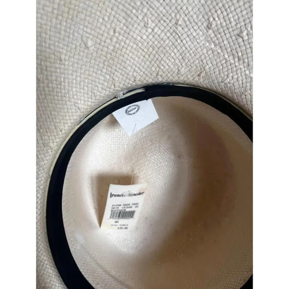 Frances Brewster‎ ivory woven hat with organza bow - Picture 8 of 9